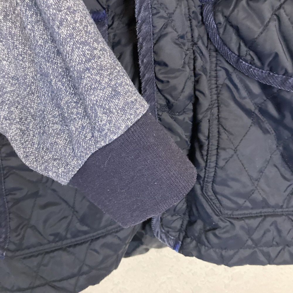 21 men LA Blue jacket Hoodie Zip/Button Closure Nylon & Cotton Sleeves Sz L - Picture 4 of 11